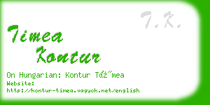 timea kontur business card